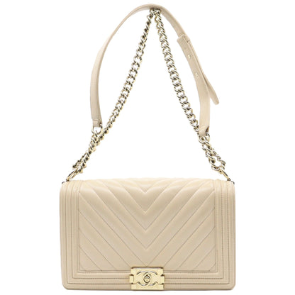 Chanel BoyChanel Chevron Large Chain Shoulder A92193