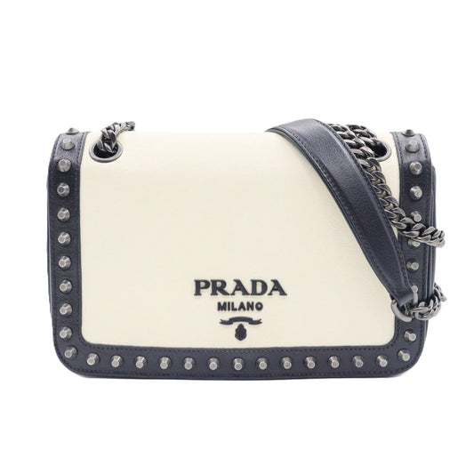 Prada Glace Studded Chain Shoulder 1BD147