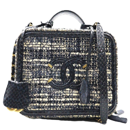 Chanel CC Filigree Vanity Case Chain Shoulder A93343