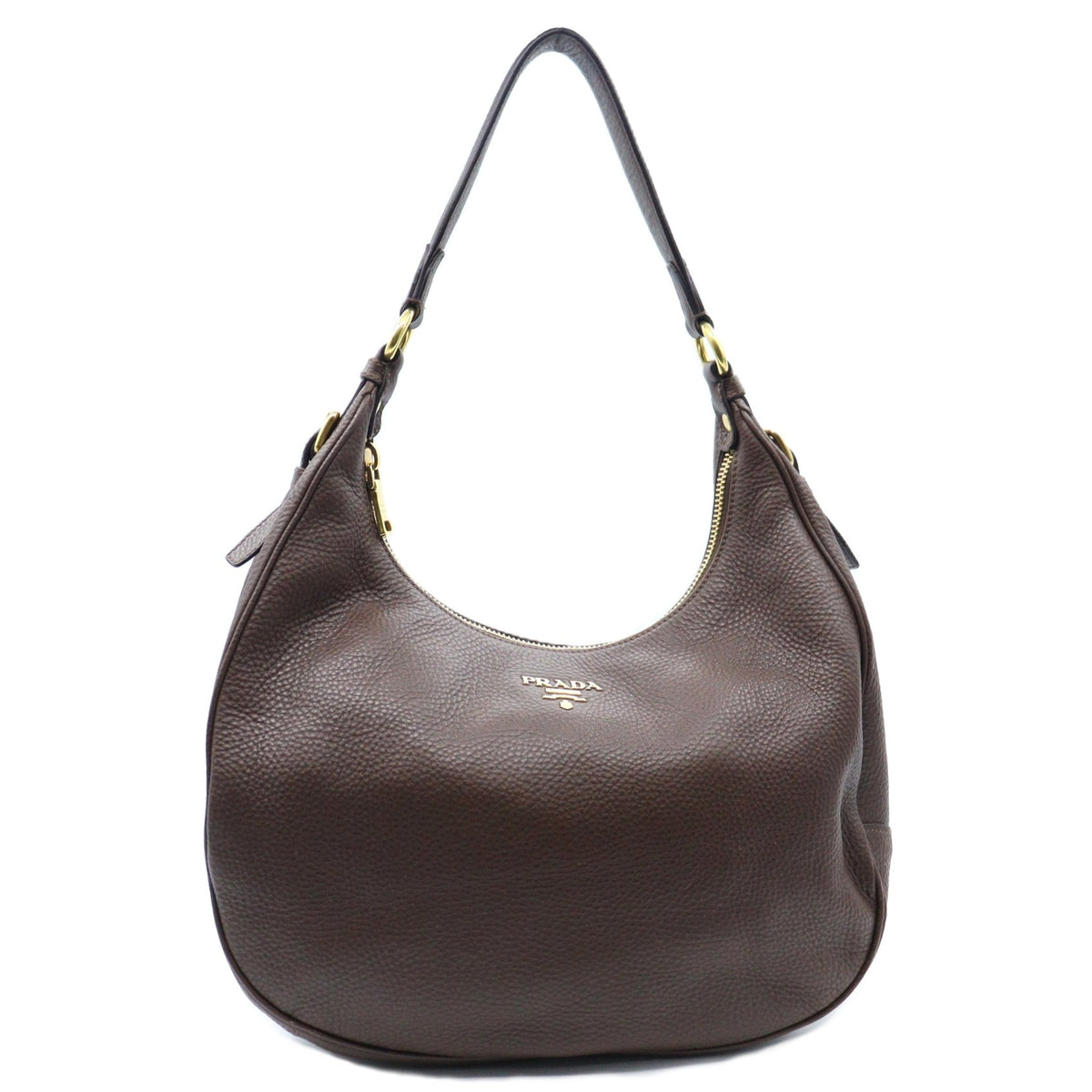 Prada Vitello Daino Zip-Top Hobo Shoulder Bag B4311M
